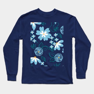 Floral Pattern - Handdrawn flowers Long Sleeve T-Shirt